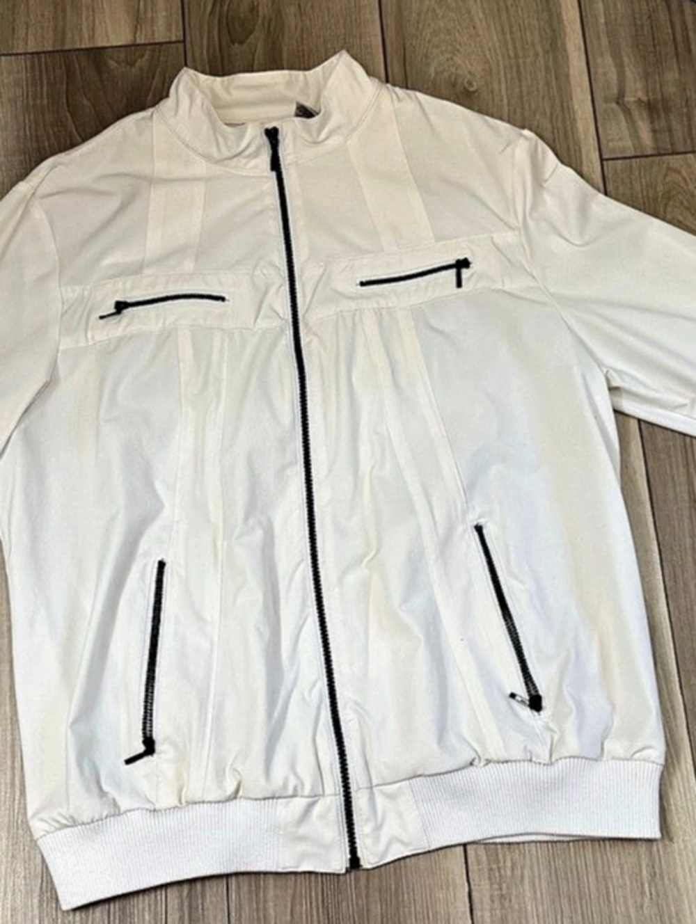 Zenergy by Chico's Zenergy Full Zip Lightweight Jacket White Jacket Size 3